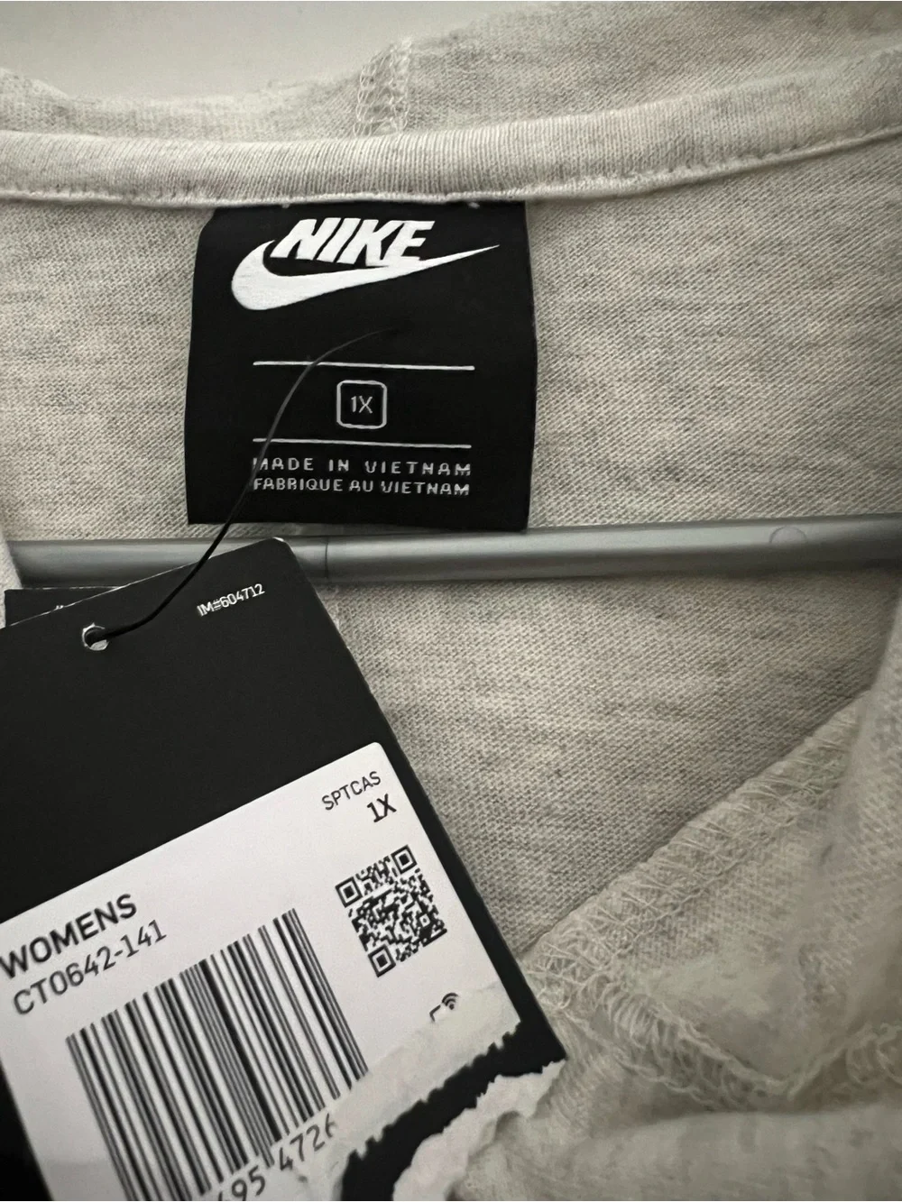 Nike Light Gray Logo Pullover Hoodie
